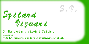 szilard vizvari business card